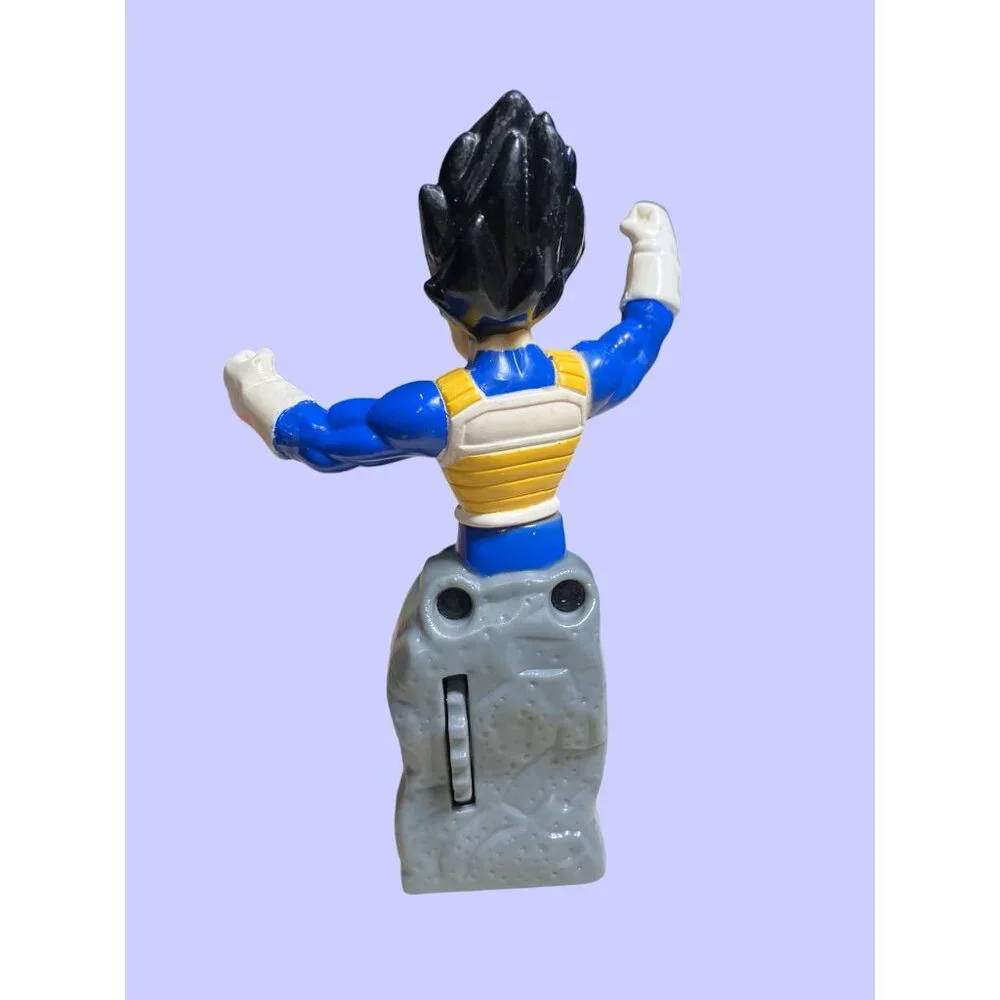 Burger King Dragon Ball Z Vegeta Action Figure Sitting On Rock Blue & White - Picture 5 of 9